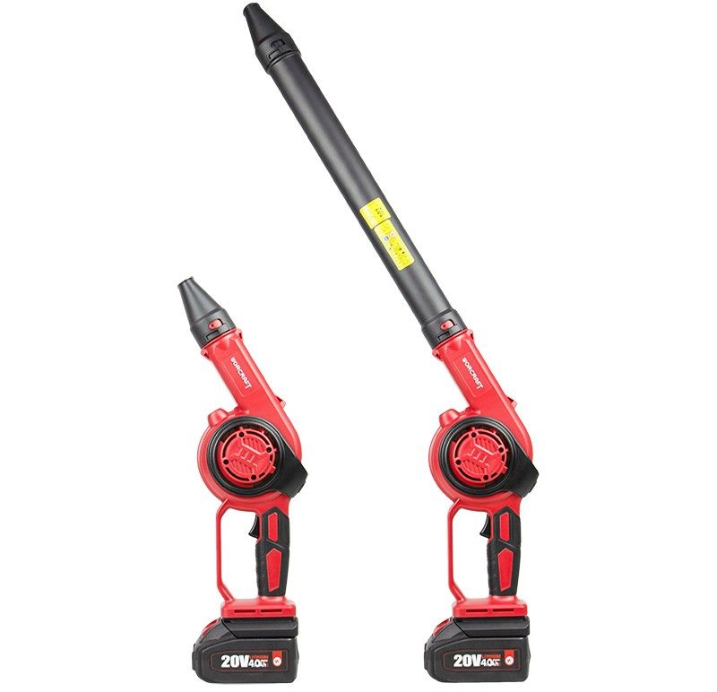 Два положения воздуходува WORCRAFT CLB-S20LiA: с коротким и удлинённым соплом.