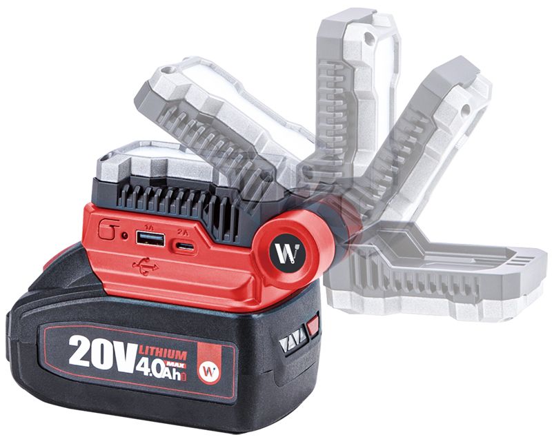 Регулируемый фонарь адаптера WORCRAFT CUA-S20Li с поворотной головкой.