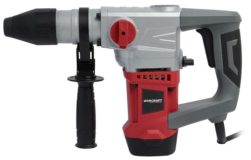 Перфоратор WORCRAFT RH09-26X с боковой ручкой, вид сбоку.