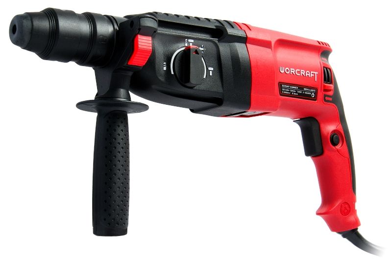 Перфоратор WORCRAFT WRH13-26DFR с боковой ручкой и патроном SDS-plus.
