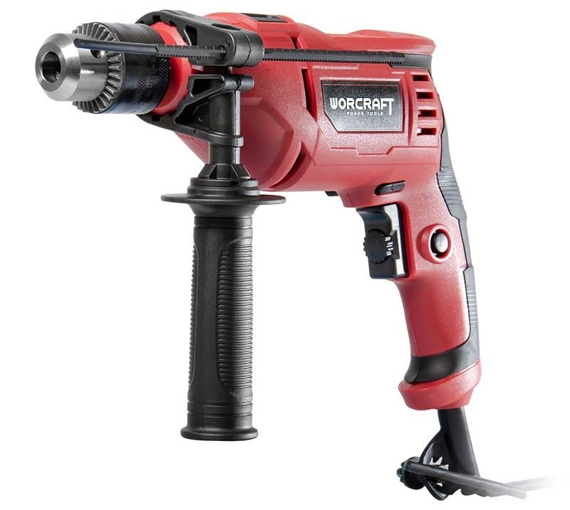 Ударная дрель WORCRAFT ID-850 с боковой рукояткой.
