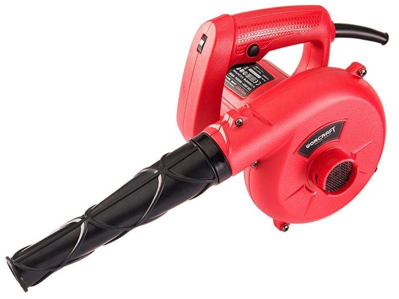 WORCRAFT LB-600 в сборе с насадкой и пылесборником, вид сбоку.