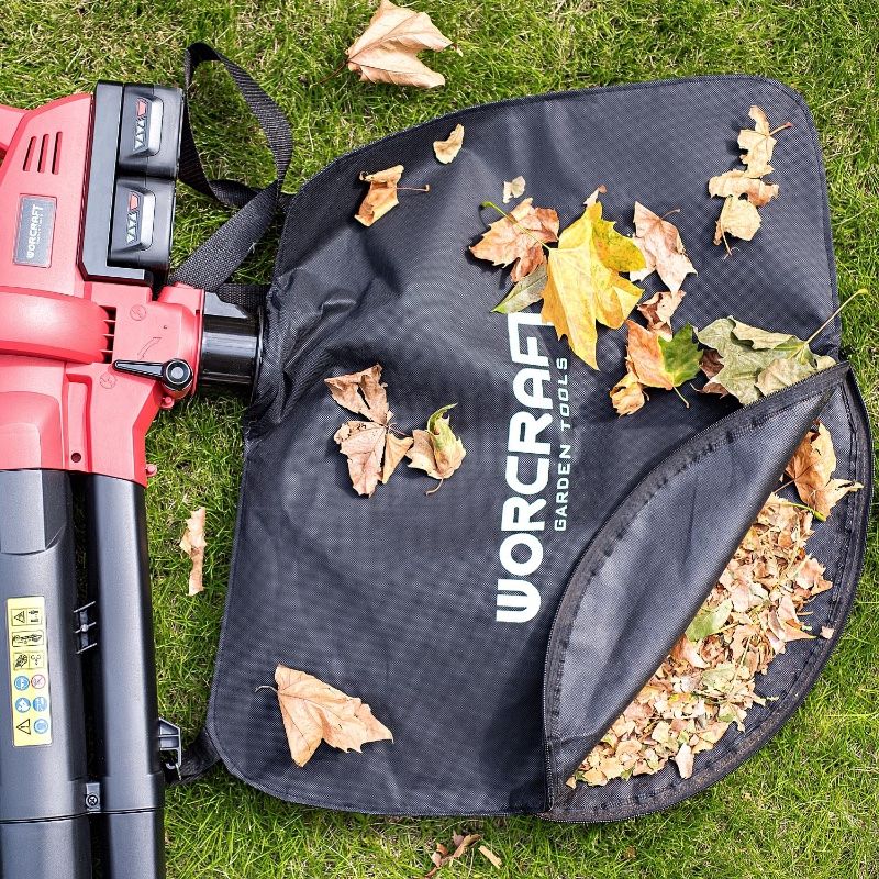 Пылесос WORCRAFT с мешком с листьями