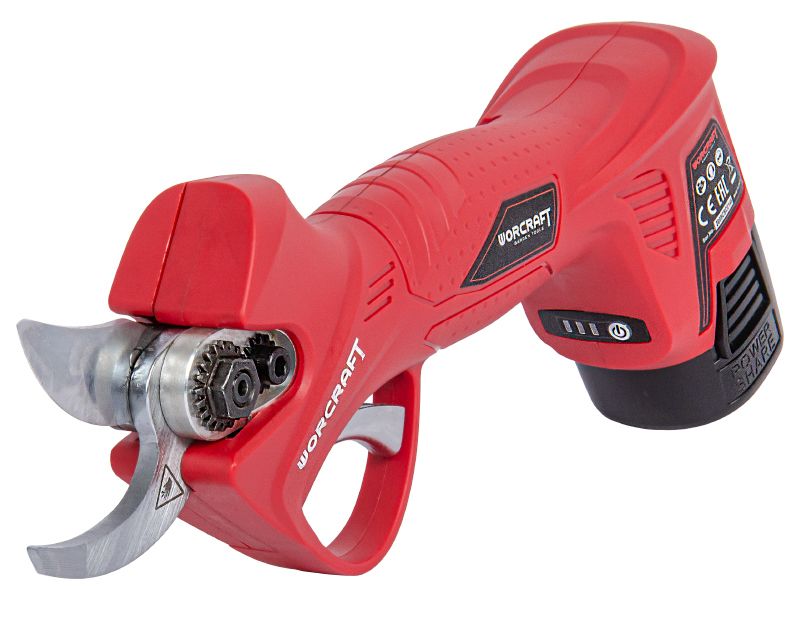 Аккумуляторный секатор WORCRAFT CSC-16LiB — вид сбоку.