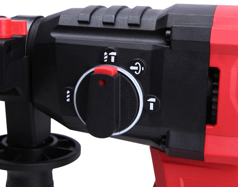 Переключатель режимов работы на корпусе перфоратора WORCRAFT.