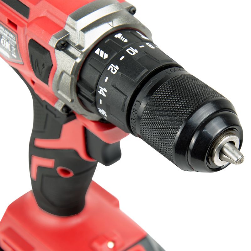 Бесключевой патрон шуруповерта WORCRAFT CHD-S20LiWB крупным планом.