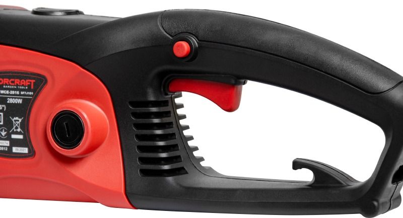 Рукоятка электрической пилы WORCRAFT с клавишей запуска.
