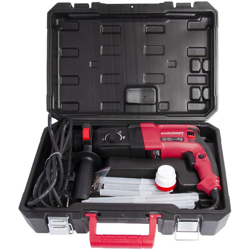 Перфоратор WORCRAFT WRH13-26 в кейсе с набором принадлежностей.