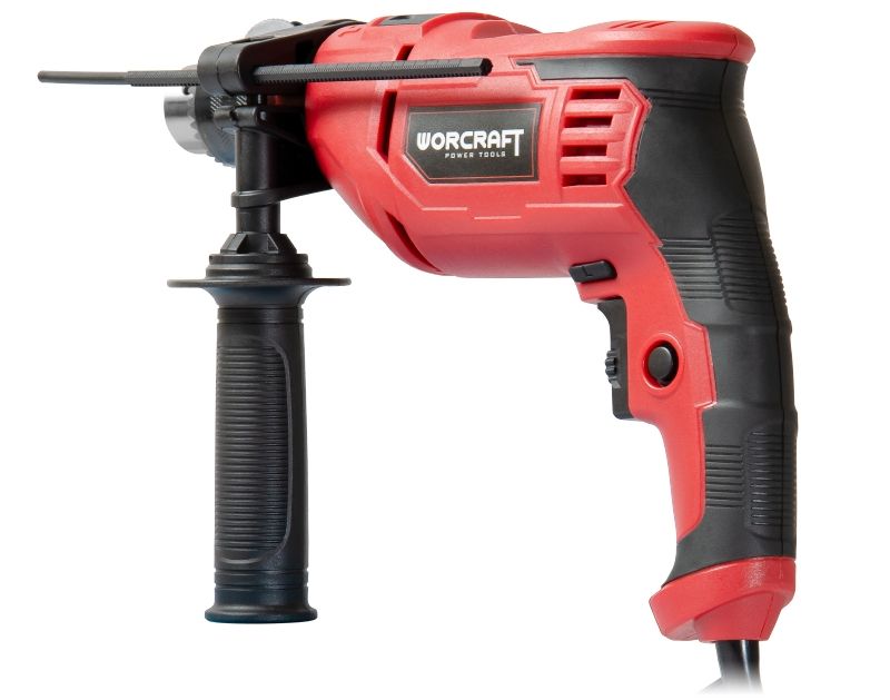Вид справа на ударний дриль WORCRAFT ID-700 — ручка з рельєфним покриттям.