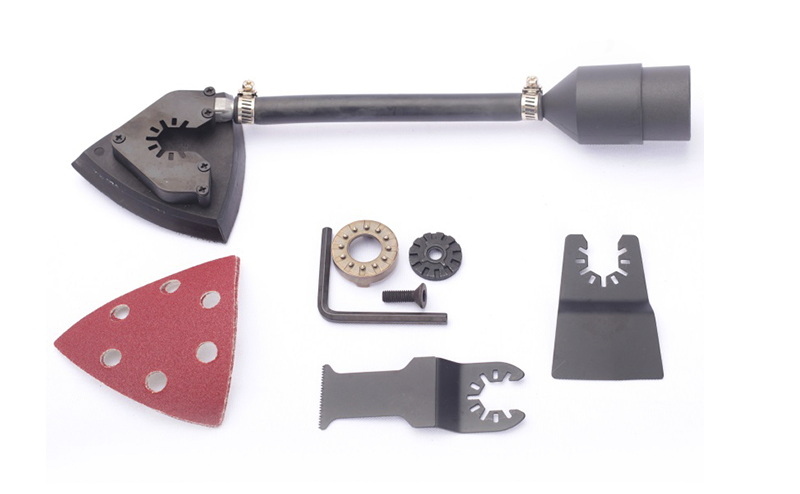 Набор аксессуаров для WORCRAFT CMT-S20Li — насадки, шлифлист, шестигранник.