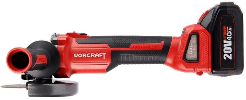 Акумуляторна безщіткова шліфмашина кутова WORCRAFT CAG-S20LIBH-125