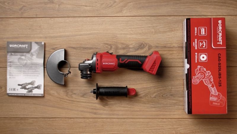 Комплект безщіткової кутової шліфмашини WORCRAFT