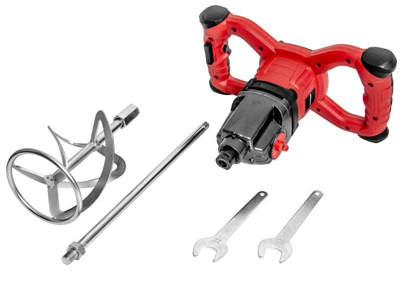 Комплект поставки строительного миксера WORCRAFT CMX-S20LiB с аксессуарами.