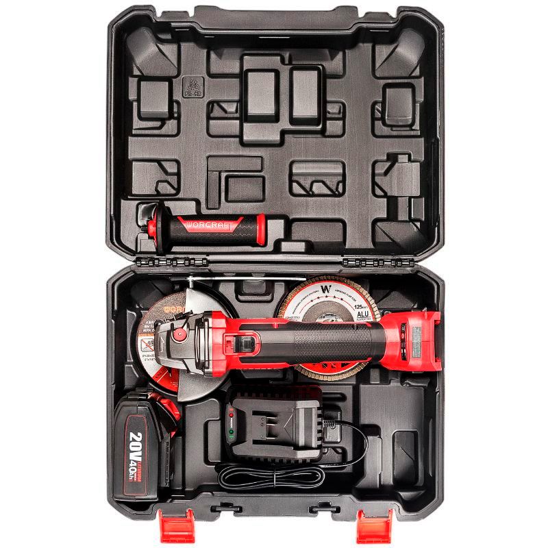 Набор угловой шлифовальной машины WORCRAFT в кейсе с аксессуарами
