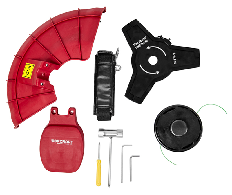 Комплектация триммера с насадками