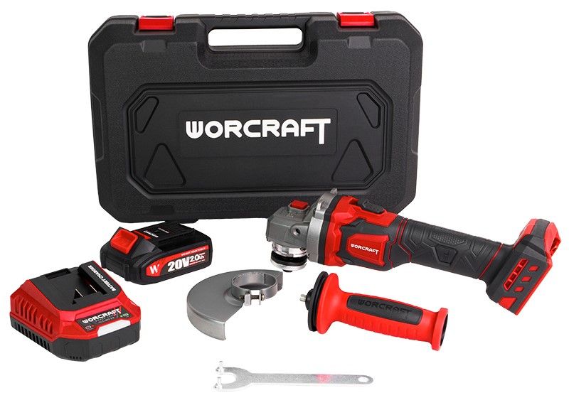 Аккумуляторная бесщеточная шлифмашина угловая WORCRAFT CAG‑S20LiBEM‑125
