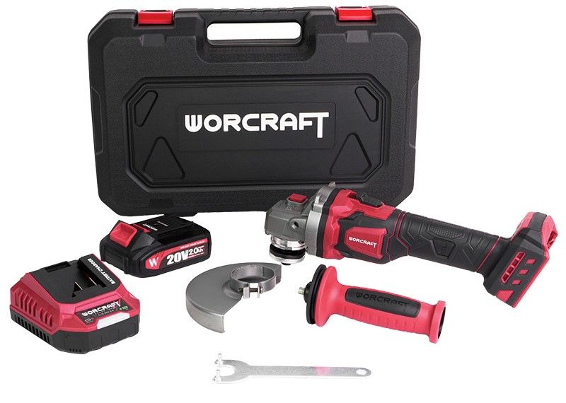 Аккумуляторная бесщеточная шлифмашина угловая WORCRAFT CAG‑S20LiBEM‑125