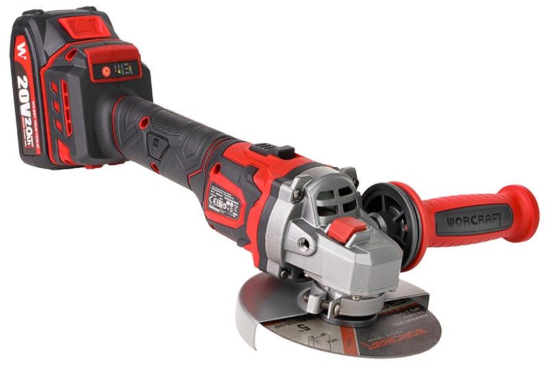 Аккумуляторная бесщеточная шлифмашина угловая WORCRAFT CAG‑S20LiBEM‑125