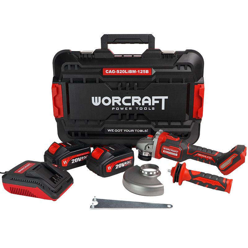 Аккумуляторная бесщеточная шлифмашина угловая WORCRAFT CAG‑S20LiBM‑125B