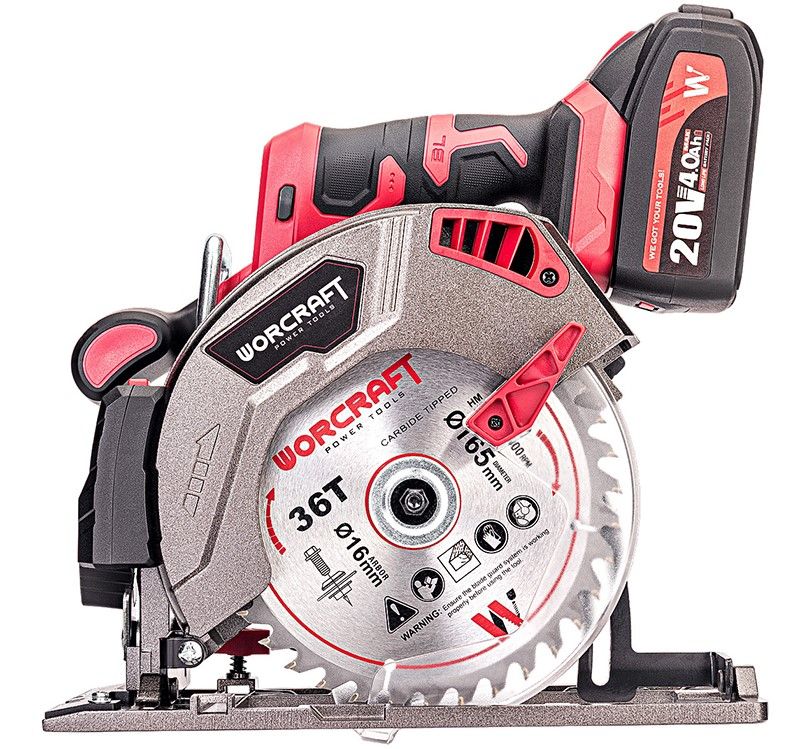 Аккумуляторная бесщеточная циркулярная пила WORCRAFT CCS-S20LiB