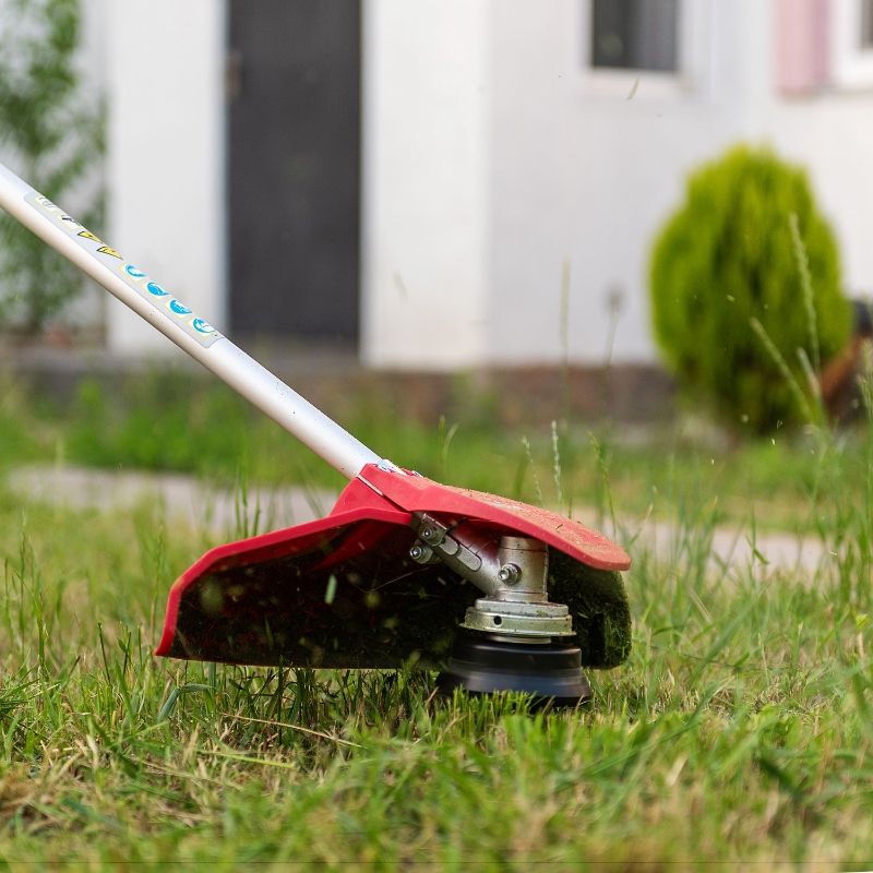 Косильная головка триммера WORCRAFT на траве