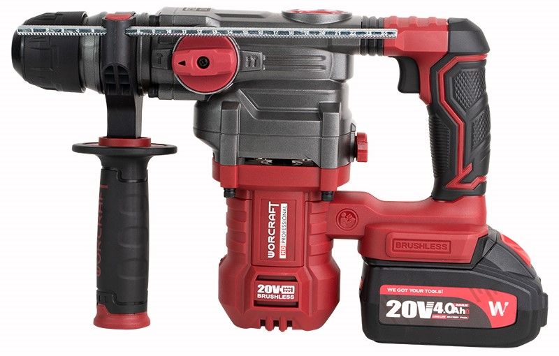 Аккумуляторный бесщеточный перфоратор бочковой WORCRAFT CRH‑S20LIBDM