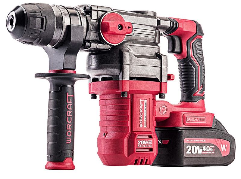 Аккумуляторный бесщеточный перфоратор бочковой WORCRAFT CRH‑S20LIBDM