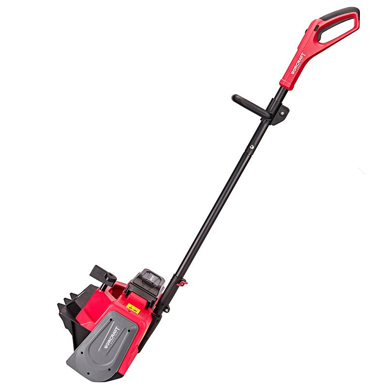 Аккумуляторный снегоуборщик WORCRAFT CST-S40LiB на белом фоне.