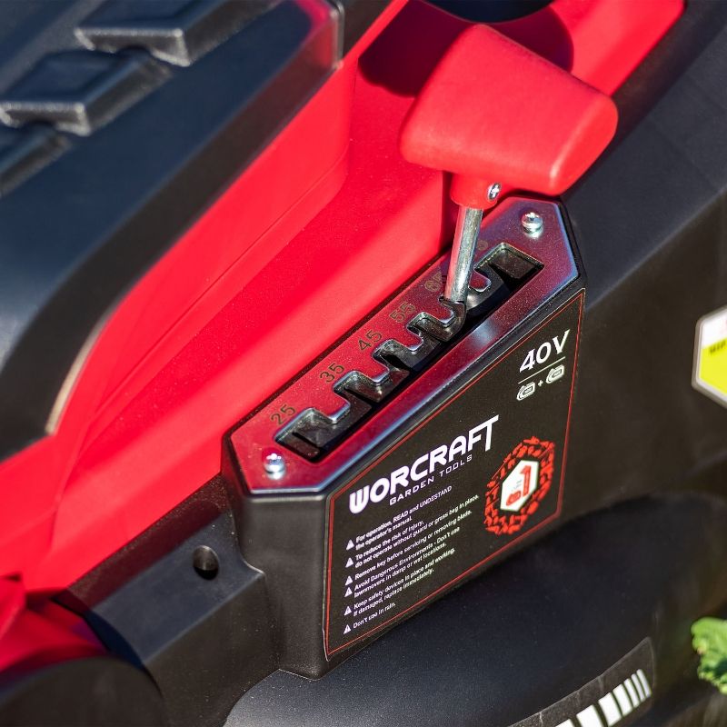 Регулировка высоты скашивания.