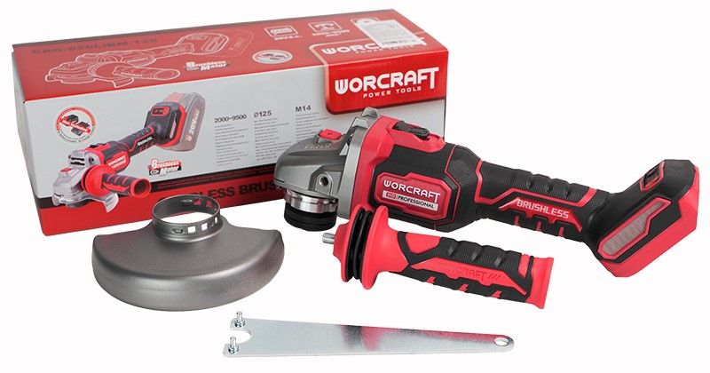 Аккумуляторная бесщеточная шлифмашина угловая WORCRAFT CAG‑S20LiBM-125