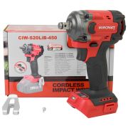 Аккумуляторный бесщеточный гайковёрт ударный WORCRAFT CIW‑S20LiB‑450
