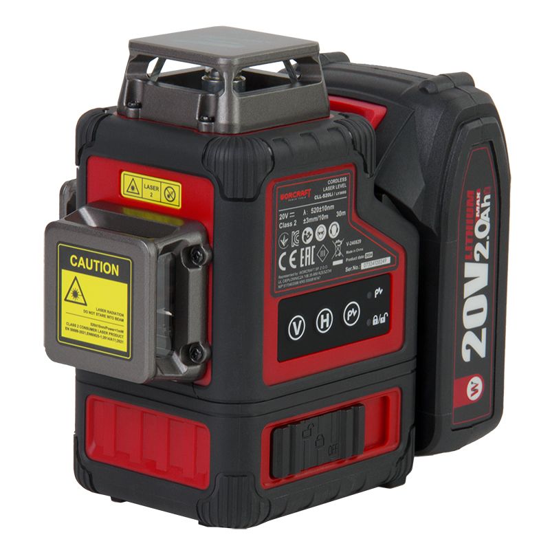 Аккумуляторный лазерный уровень 3D WORCRAFT XCUBE026