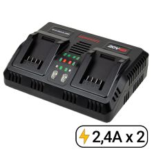 Зарядное устройство двойное WORCRAFT CLC-20V-2.4DN