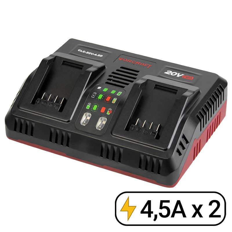 Быстрое зарядное устройство двойное WORCRAFT CLC-20V-4.5D