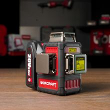 Аккумуляторный лазерный уровень 3D WORCRAFT XCUBE026