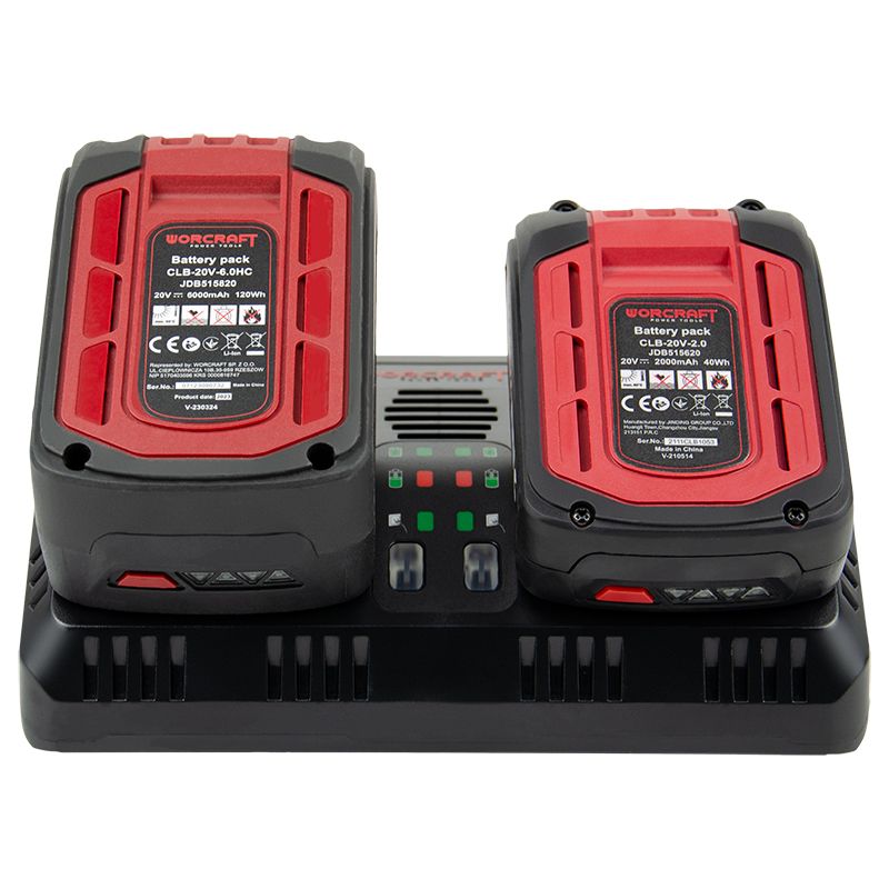 Зарядний пристрій подвійний WORCRAFT CLC-20V-2.4DN