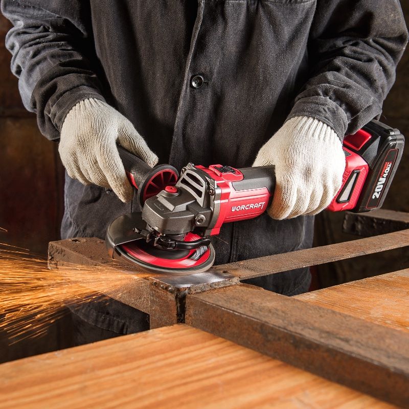 Аккумуляторная бесщеточная шлифмашина угловая WORCRAFT CAG-S20LIBH‑125B