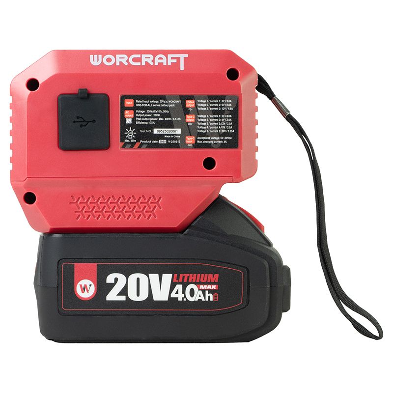 Аккумуляторный инвертор напряжения WORCRAFT CPI-S20Li-200W