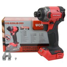 Аккумуляторный бесщеточный винтовёрт ударный WORCRAFT CIS-S20LiB-260