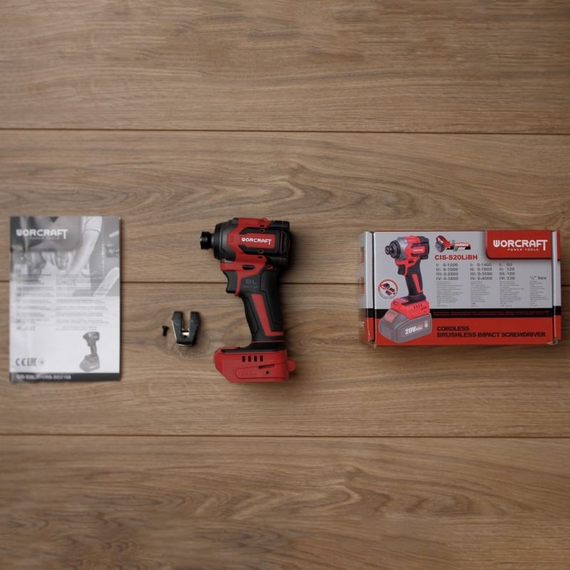 Аккумуляторный бесщеточный винтовёрт ударный WORCRAFT CIS‑S20LiBH