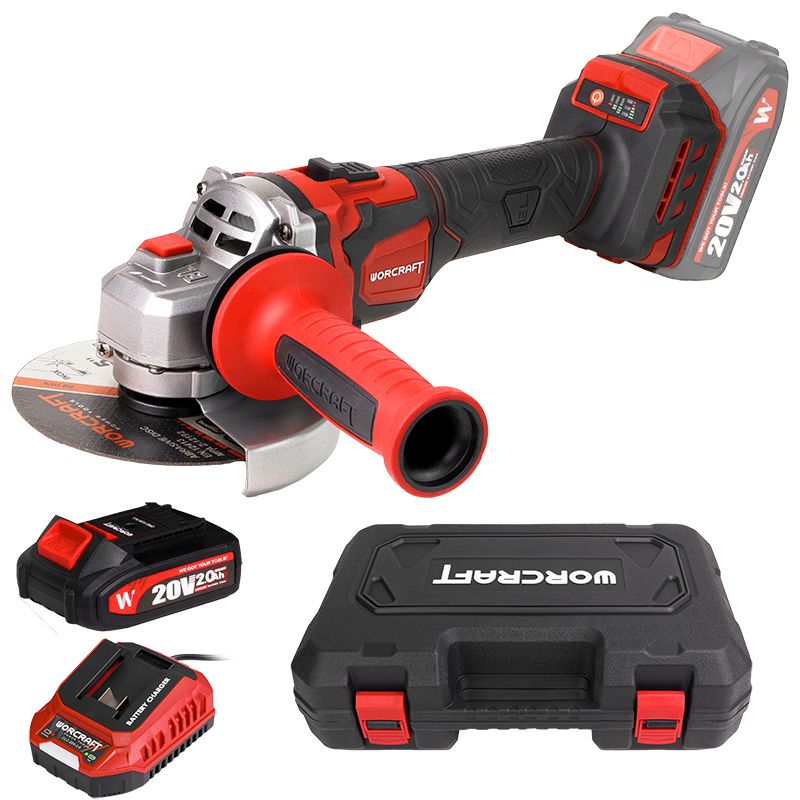 Аккумуляторная бесщеточная шлифмашина угловая WORCRAFT CAG‑S20LiBEM‑125