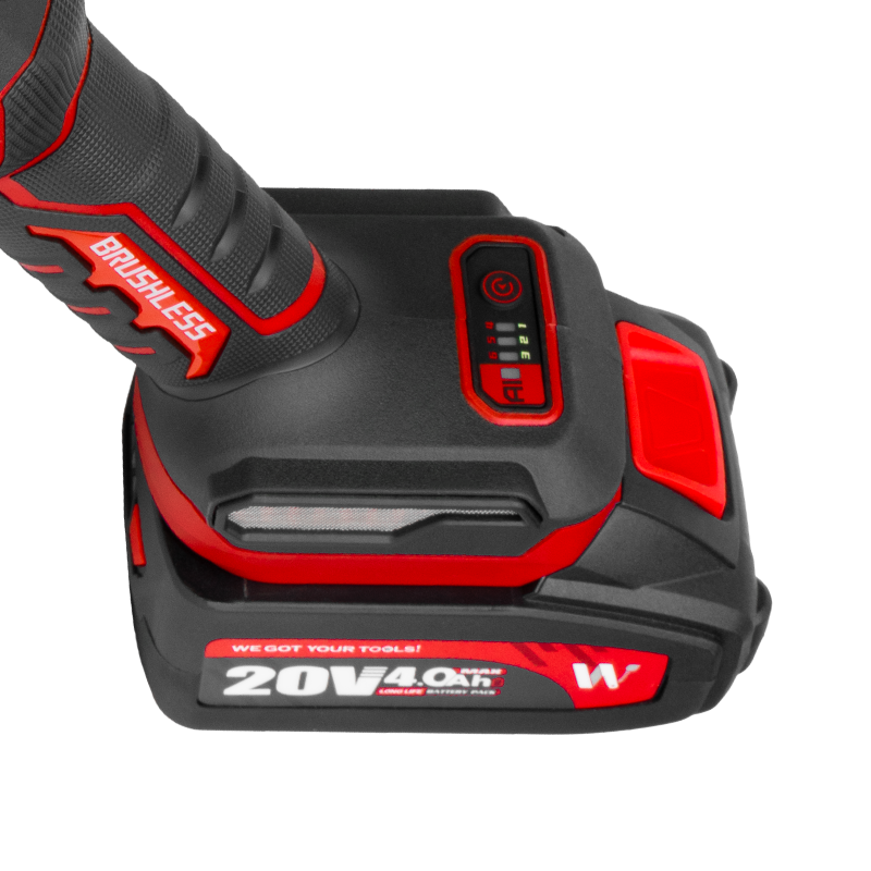 Акумуляторна безщіткова шліфмашина кутова WORCRAFT CAG-S20LiBF-125