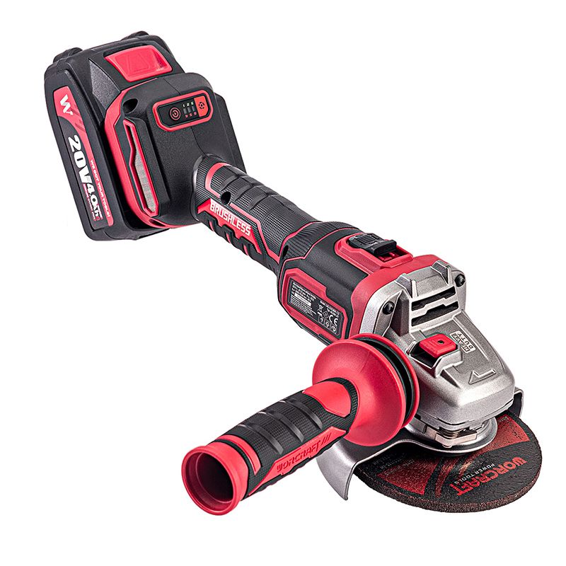 Аккумуляторная бесщеточная шлифмашина угловая WORCRAFT CAG‑S20LiBM-125