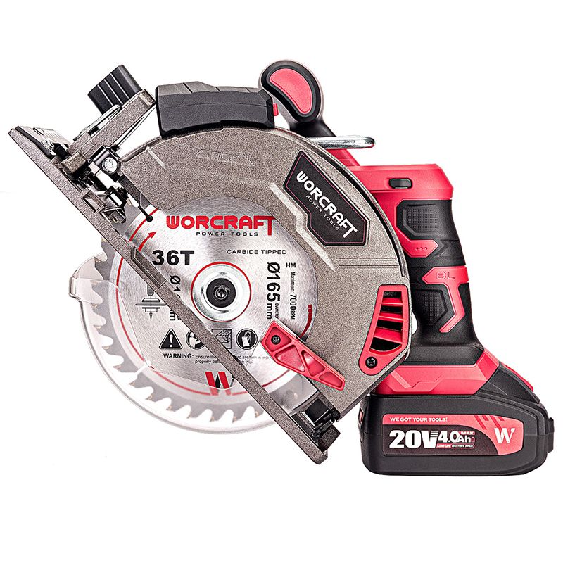 Аккумуляторная бесщеточная циркулярная пила WORCRAFT CCS-S20LiB
