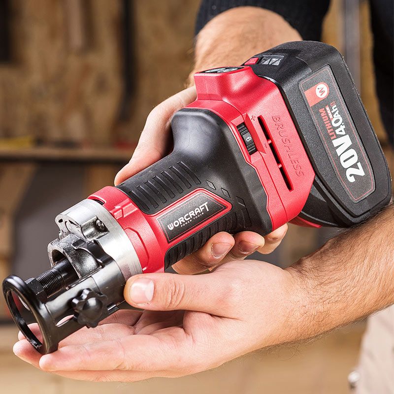 Аккумуляторный бесщеточный фрезер WORCRAFT CER-S20LiB