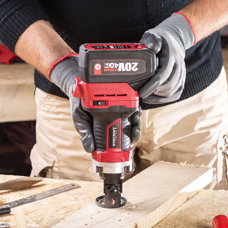 Аккумуляторный бесщеточный фрезер WORCRAFT CER-S20LiB