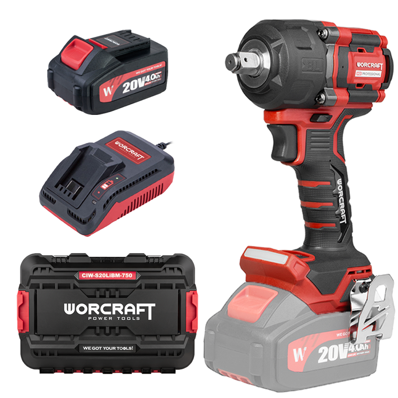 Аккумуляторный бесщеточный гайковёрт ударный WORCRAFT CIW‑S20LiBM‑750