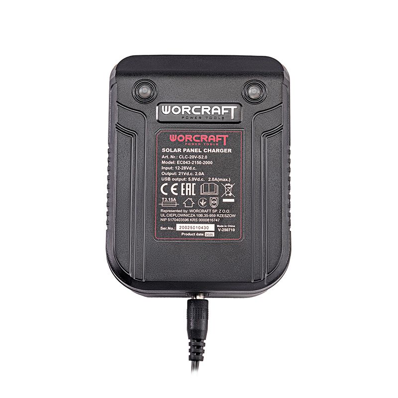 Солнечная панель с зарядным устройством WORCRAFT CLC-20V-S2.0