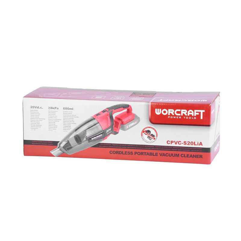 Акумуляторний пилосос ручний WORCRAFT CPVC-S20LiA