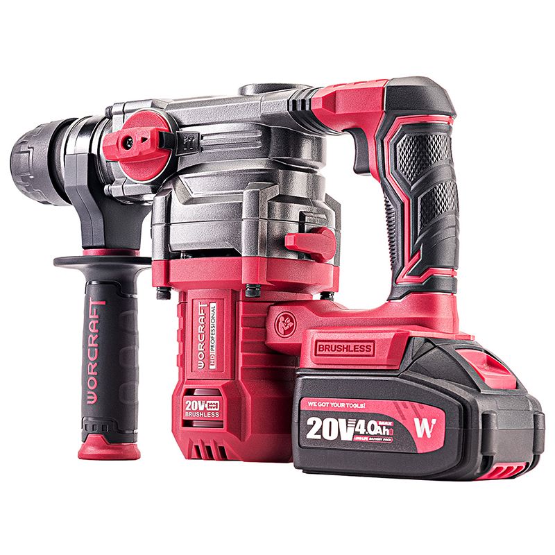 Аккумуляторный бесщеточный перфоратор бочковой WORCRAFT CRH‑S20LIBDM